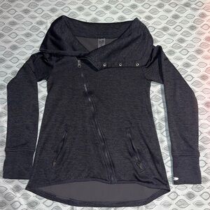 Champion Gray Asymmetrical Buttoned Hoodie